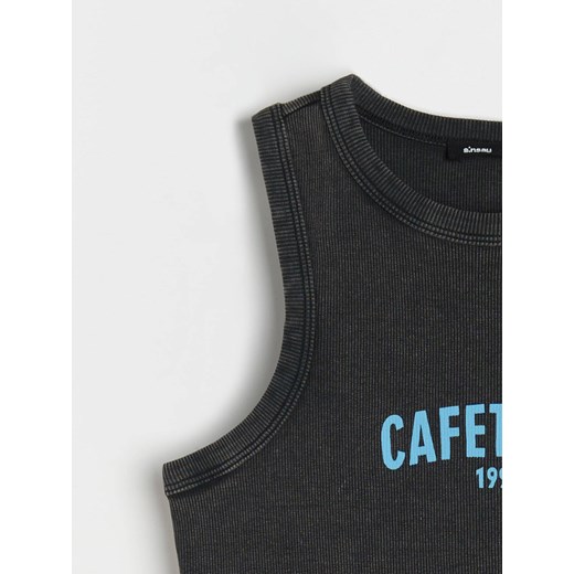 Bluzka damska Sinsay z krótkim rękawem z okrągłym dekoltem 