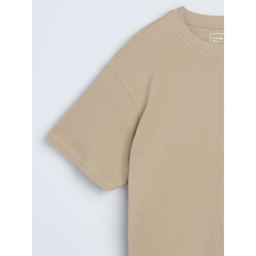 Sinsay - Koszulka w stylu basic - beżowy Sinsay M Sinsay