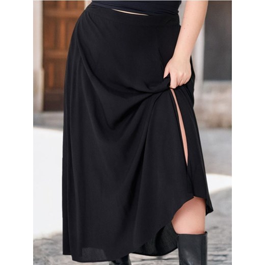 Sinsay - Spódnica midi PLUS SIZE - czarny Sinsay 3XL Sinsay
