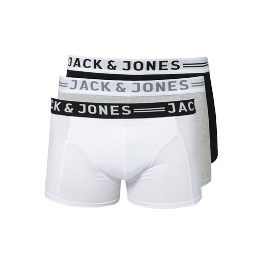 Jack & Jones 3 PACK Panty white/light grey melange zalando szary bawełna
