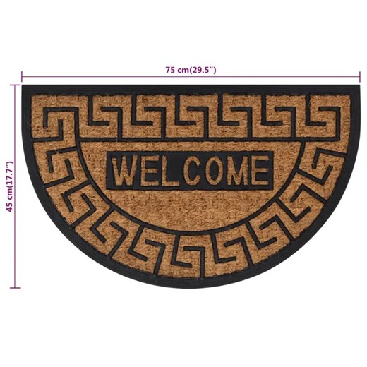 Wycieraczka półokrągła z napisem welcome - Noka 3X Elior One Size Edinos.pl