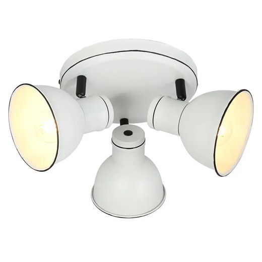 Sufitowy biały plafon trzypunktowy - M114-Ortalis Lumes One Size Edinos.pl