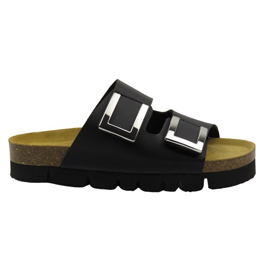 Klapki damskie - Dr Brinkmann 700349-01, czarne 40 ulubioneobuwie