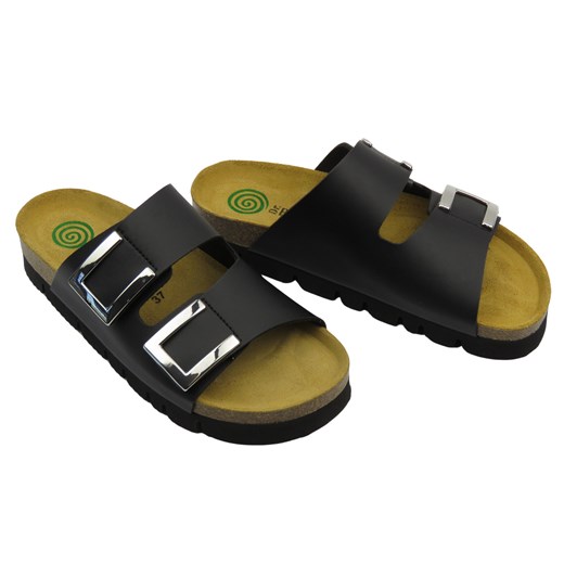 Klapki damskie - Dr Brinkmann 700349-01, czarne 41 ulubioneobuwie