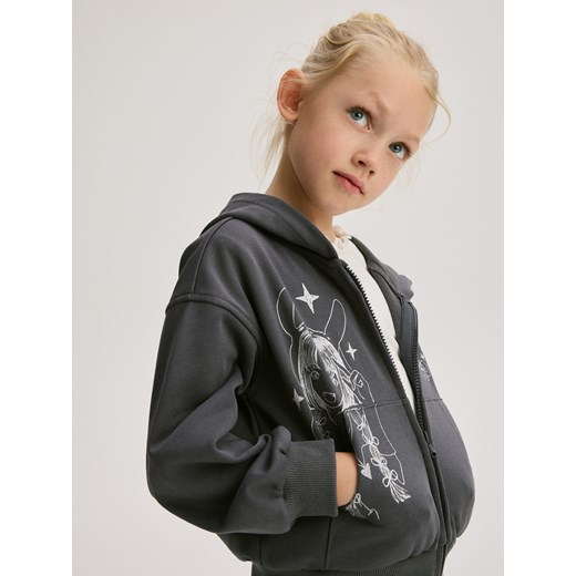 Reserved - Bluza z kapturem - ciemnoszary ze sklepu Reserved w kategorii Bluzy dziewczęce - zdjęcie 179425543