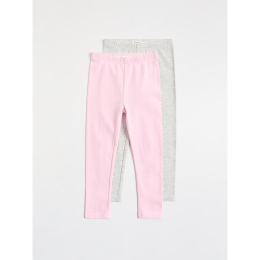 Reserved - Bawełniane legginsy 2 pack - wielobarwny ze sklepu Reserved w kategorii Spodnie dziewczęce - zdjęcie 179425882