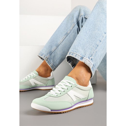 Zielone Sneakersy z Geometrycznym Wzorem Zoloti Renee 41 okazja renee.pl