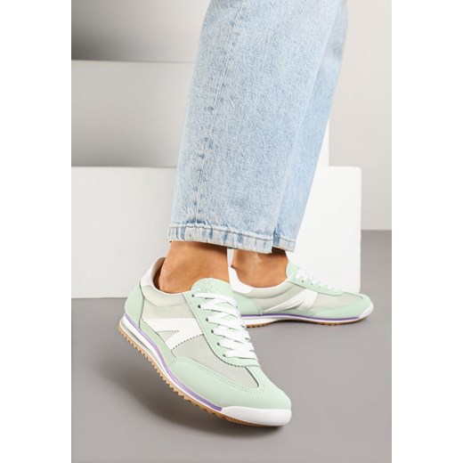 Zielone Sneakersy z Geometrycznym Wzorem Zoloti Renee 41 okazyjna cena renee.pl
