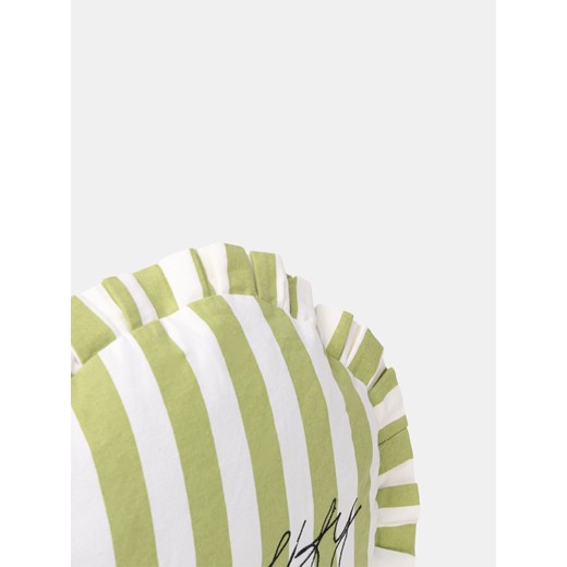 Sinsay - Okrągła poduszka dekoracyjna z haftowanym napisem w kolorowe pasy - Sinsay One Size Sinsay