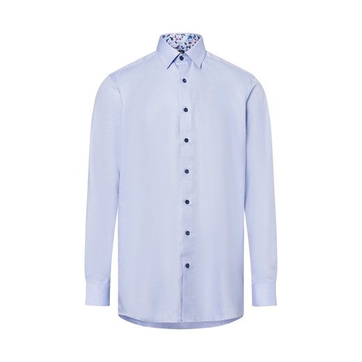 Finshley & Harding Męska koszula biznesowa - Easy Care Mężczyźni Modern Fit Bawełna jasnoniebieski jednolity ze sklepu vangraaf w kategorii Koszule męskie - zdjęcie 179429791