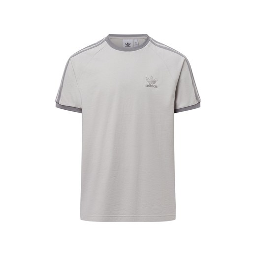 adidas Originals Koszulka męska - koszulka z 3 paskami Mężczyźni Bawełna kitt jednolity ze sklepu vangraaf w kategorii T-shirty męskie - zdjęcie 179429792