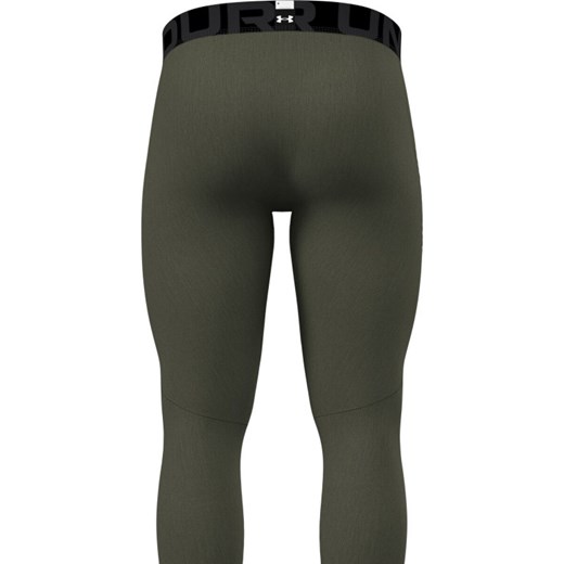Męskie legginsy treningowe Under Armour UA Heat Gear Armour 3/4 Legging - zielone ze sklepu Sportstylestory.com w kategorii Spodnie męskie - zdjęcie 179430123