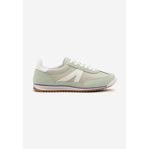 Zielone Sneakersy Ozdobione Geometrycznym Wzorem Teroti 36 okazyjna cena born2be.pl