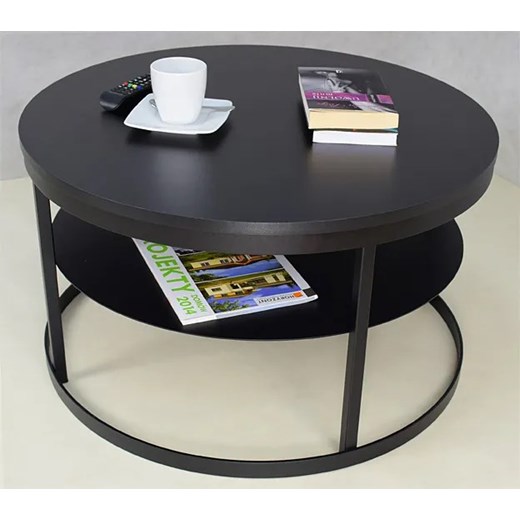 Czarny stolik kawowy w stylu industrialnym Zolico 6X Elior One Size Edinos.pl