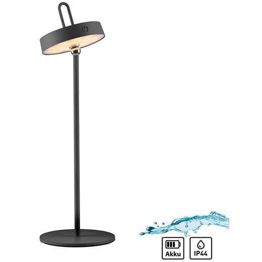 Just Light Lampa stołowa LED &quot;Amag&quot; w kolorze czarnym - wys. 47,2 x Ø 15 cm ze sklepu Limango Polska w kategorii Lampy stołowe - zdjęcie 179431244