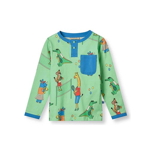 Småfolk Koszulka w kolorze zielonym ze wzorem ze sklepu Limango Polska w kategorii T-shirty chłopięce - zdjęcie 179431430