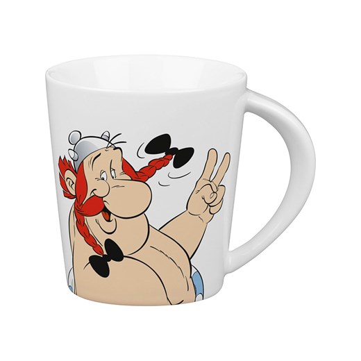 Könitz Kubek jumbo &quot;Asterix &amp; Obelix&quot; w kolorze biało-beżowym - 380 ml ze sklepu Limango Polska w kategorii Kubki - zdjęcie 179431570