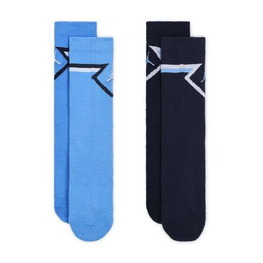 Klasyczne skarpety dla dużych dzieci Diamond High Jordan (2 pary) - Niebieski Jordan 4-5 Nike poland