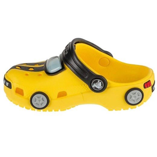 Klapki Crocs Classic Iam Race Car Clog T Jr 210991-77J żółte Crocs 24 ButyModne.pl