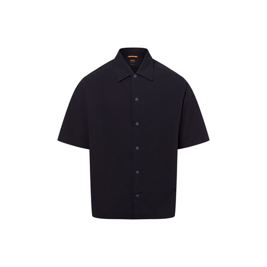 BOSS Orange Męska koszula casual - Lapoully_M Mężczyźni Comfort Fit granatowy L vangraaf