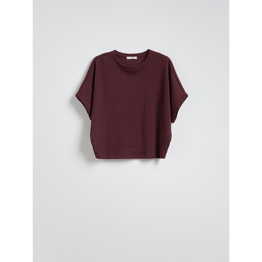Reserved - Bluzka z luźnymi rękawami - bordowy Reserved L Reserved