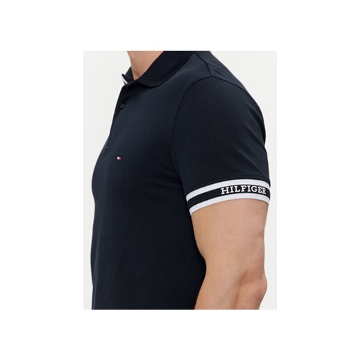 Tommy Hilfiger Polo Monotype MW0MW34737 Granatowy Slim Fit Tommy Hilfiger L MODIVO