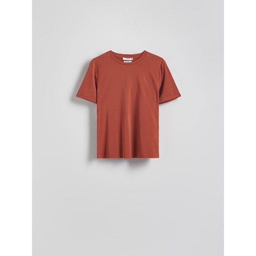 Reserved - T-shirt z modalem - miedziany Reserved XS Reserved