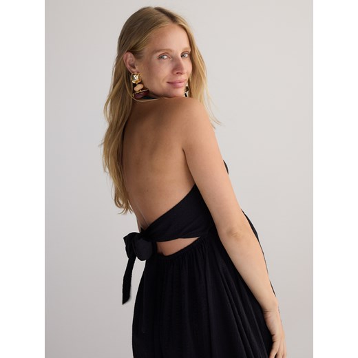 Reserved - Sukienka z wiązaniem - czarny Reserved XL Reserved