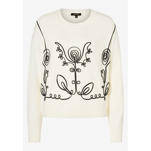 Sweter damski biały More & z aplikacjami