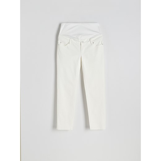 Reserved - Jeansy mom fit - biały Reserved XL Reserved