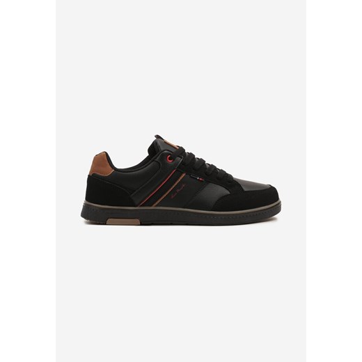 Czarne Buty Sportowe Sneakersy z Ozdobnymi Paskami Odimere ze sklepu born2be.pl w kategorii Buty sportowe męskie - zdjęcie 179444311