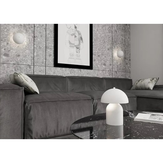Biała minimalistyczna lampka nocna w kształcie grzybka - M127-Gozil Lumes One Size Edinos.pl
