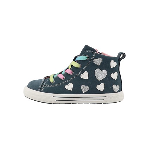 Lurchi Skórzane sneakersy &quot;Benia&quot; w kolorze granatowym ze wzorem ze sklepu Limango Polska w kategorii Trampki dziecięce - zdjęcie 179449352