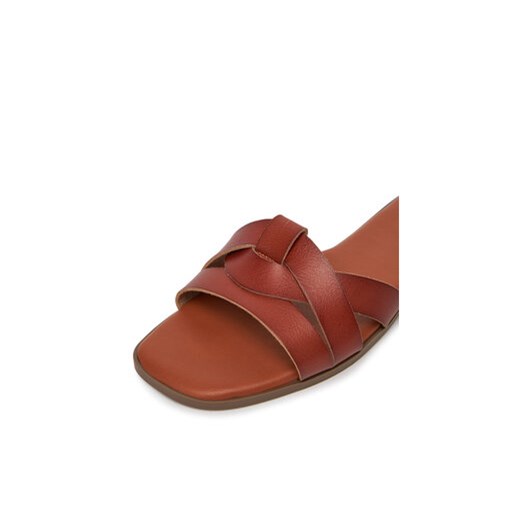 Klapki damskie brązowe 