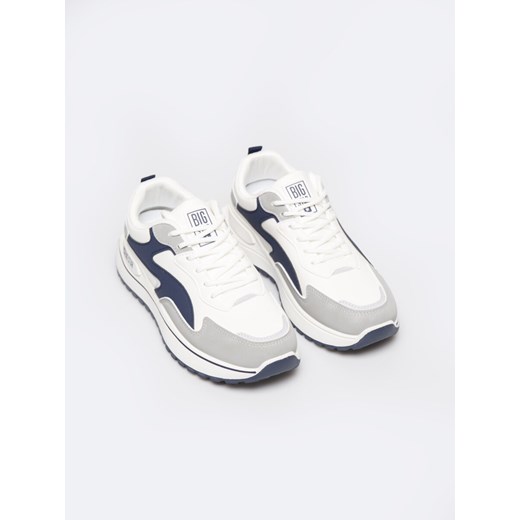 Sneakersy damskie z kontrastowymi wstawkami białe RR274A215 403 39 Big Star