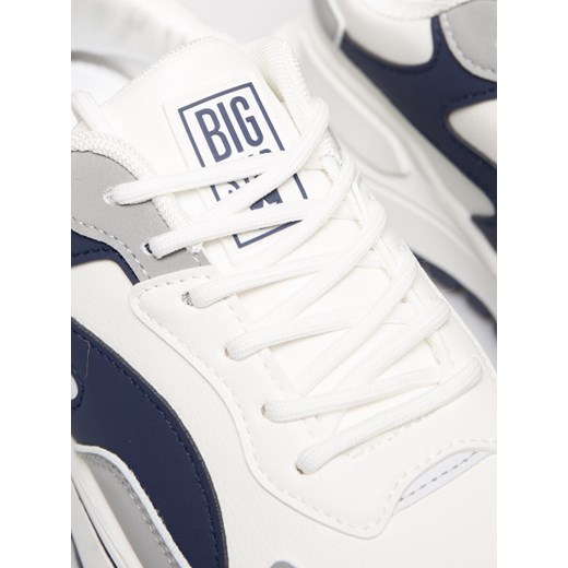 Sneakersy damskie z kontrastowymi wstawkami białe RR274A215 403 39 Big Star