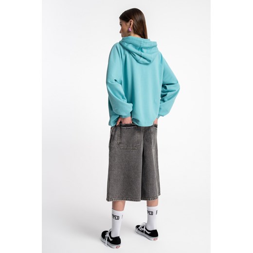 Szare krótkie spodenki jeansowe model jorts, kolor - szary, rozmiar - 170 REPORTER