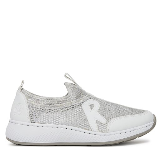 Buty sportowe damskie Rieker sneakersy bez zapięcia białe na wiosnę 