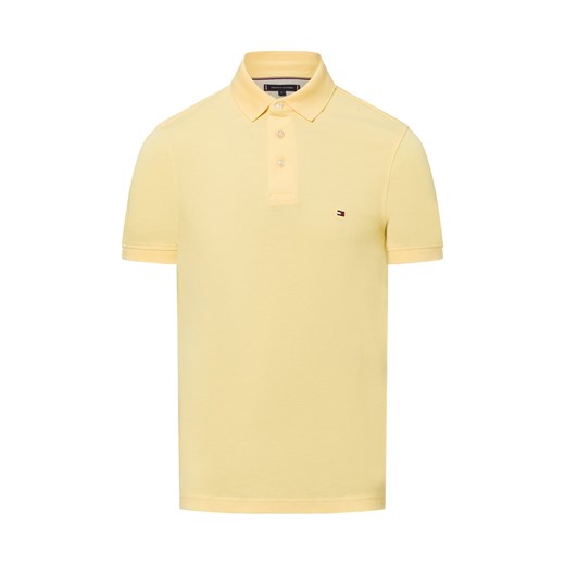Tommy Hilfiger Męska koszulka polo Mężczyźni Bawełna żółty jednolity ze sklepu vangraaf w kategorii T-shirty męskie - zdjęcie 179460181