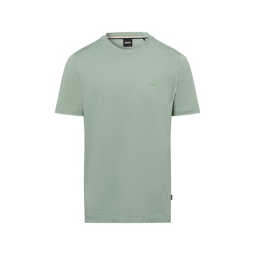 BOSS T-shirt męski Mężczyźni Bawełna seledynowy jednolity ze sklepu vangraaf w kategorii T-shirty męskie - zdjęcie 179460182