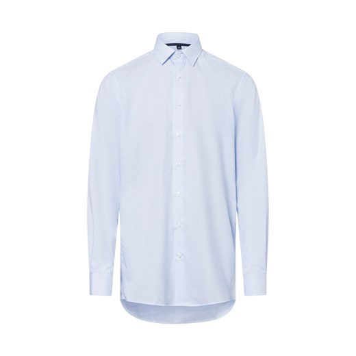 Finshley & Harding Męska koszula biznesowa - Easy Care Mężczyźni Modern Fit Bawełna jasnoniebieski jednolity ze sklepu vangraaf w kategorii Koszule męskie - zdjęcie 179460221