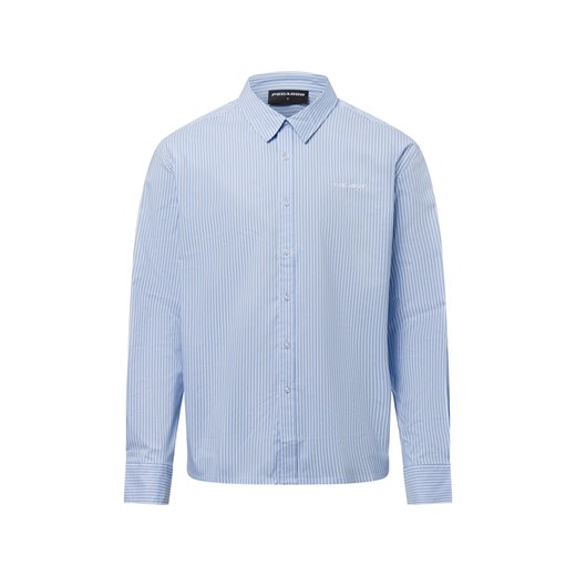 PEGADOR Męska koszula casual - Raton Mężczyźni Comfort Fit Sztuczne włókno jasnoniebieski w paski ze sklepu vangraaf w kategorii Koszule męskie - zdjęcie 179460240