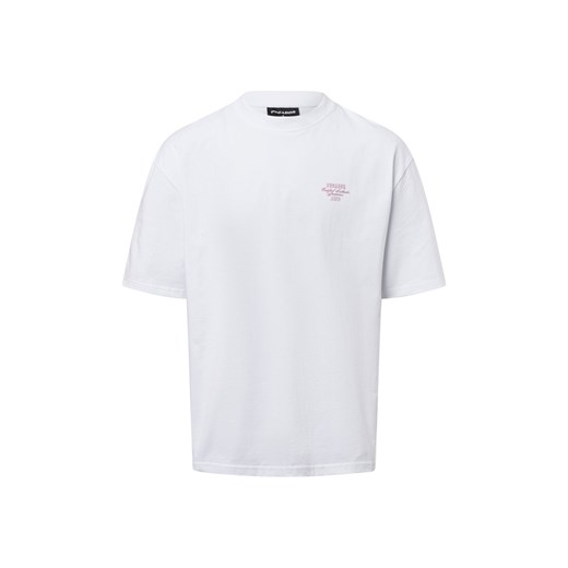 PEGADOR Koszulka męska - Sydon Mężczyźni Bawełna biały jednolity ze sklepu vangraaf w kategorii T-shirty męskie - zdjęcie 179460244