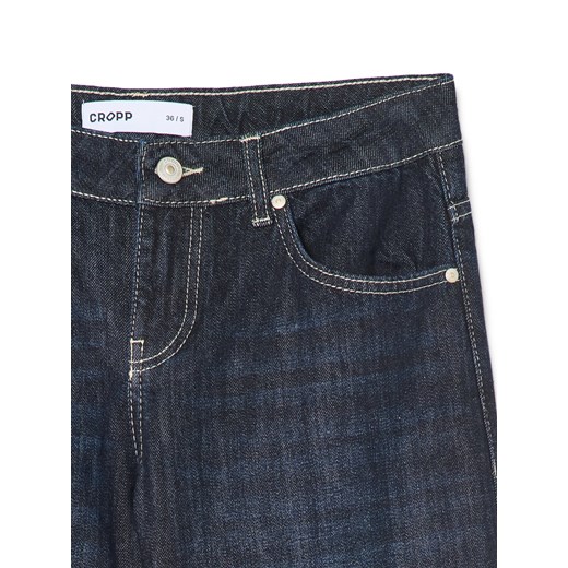 Cropp - Jeansowe szorty capri w stylu vintage - granatowy Cropp 42 Cropp