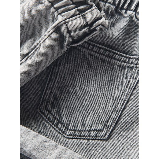 Reserved - Jeansowe szorty paperbag - jasnoszary Reserved 104 (3-4 lata) Reserved