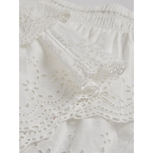 Reserved - Bawełniana spódnica mini - biały Reserved L Reserved