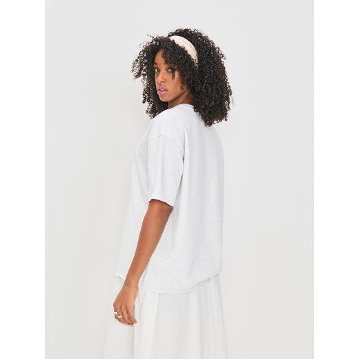 Sinsay - Bluza z krótkim rękawem - szary Sinsay M Sinsay