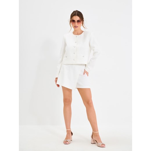 Sinsay - Żakiet z ozdobnymi guzikami - kremowy Sinsay XXL Sinsay