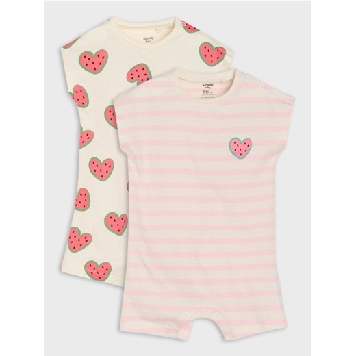 Sinsay - Rampersy 2 pack - kremowy ze sklepu Sinsay w kategorii Odzież dla niemowląt - zdjęcie 179462330