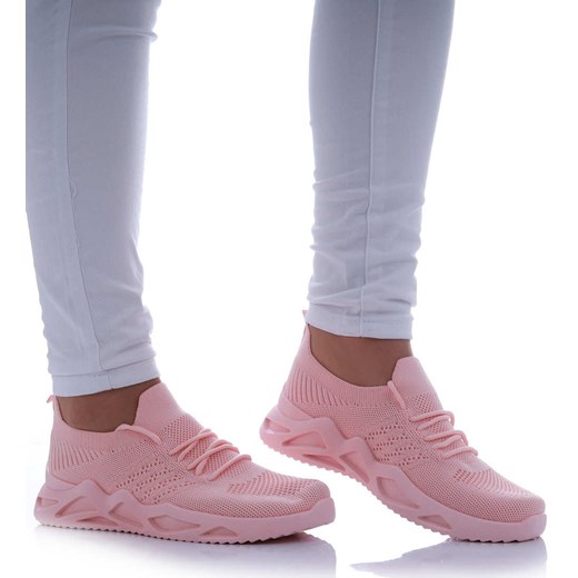 Różowe wsuwane sneakersy buty sportowe /E3-2 17448 G188/ ze sklepu Pantofelek24.pl w kategorii Buty sportowe damskie - zdjęcie 179464022